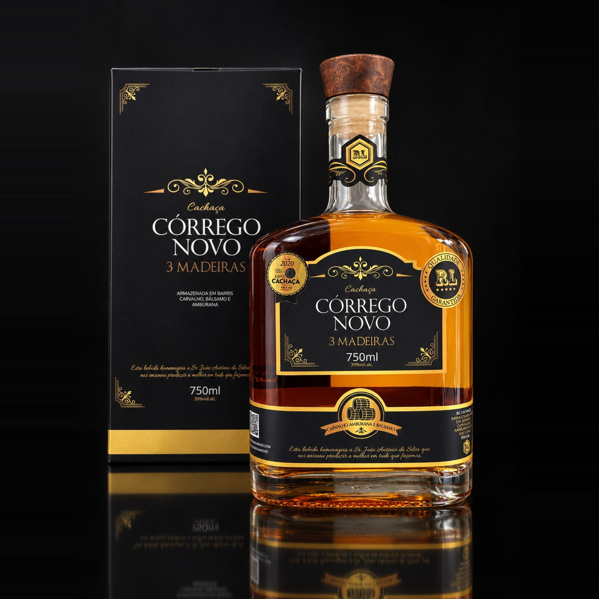 Cachaça Córrego Novo 3 Madeiras 9 Anos